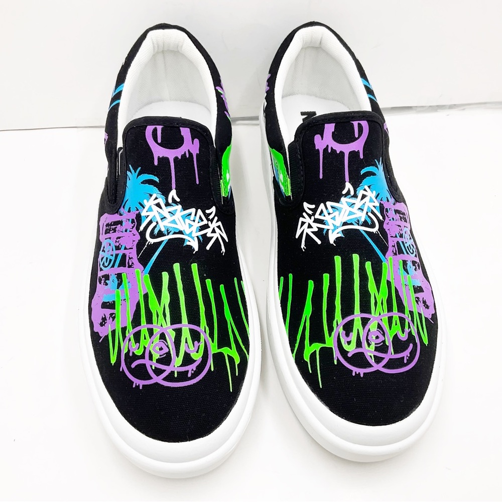 🆕{Fashion Nova Men} Neon Slip-On  Sneakers